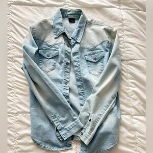 Light Blue Denim Shirt Vintage